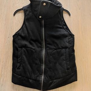 Splendid cotton vest in Black. Soft thick cotton f